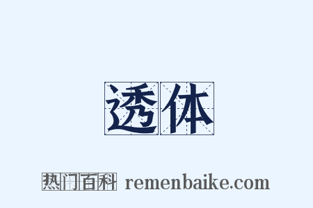 透体是什么意思的图片